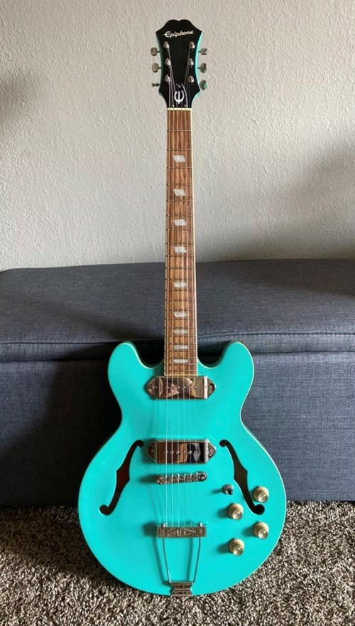Epiphone Casino COUPE Electric Guitar - Turquoise Leeds 16-03-22